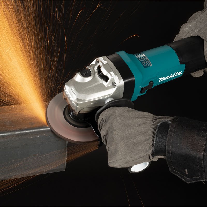 125 mm (5″) 1,900 W SJS II AFT Variable Speed Angle Grinder, Anti-Restart Function, Mechanical Brake, Soft Start, Slide Switch - Image 2