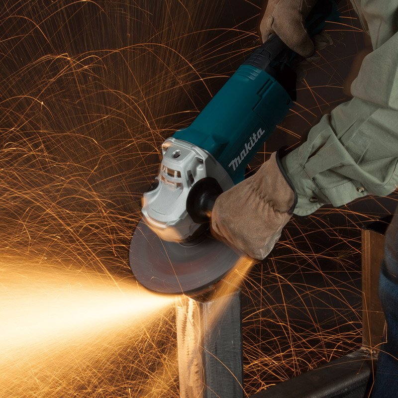 230 mm (9″) 2,200 W SJS II Angle Grinder, Anti-Restart Function, Soft Start, Large Trigger Switch - Image 2