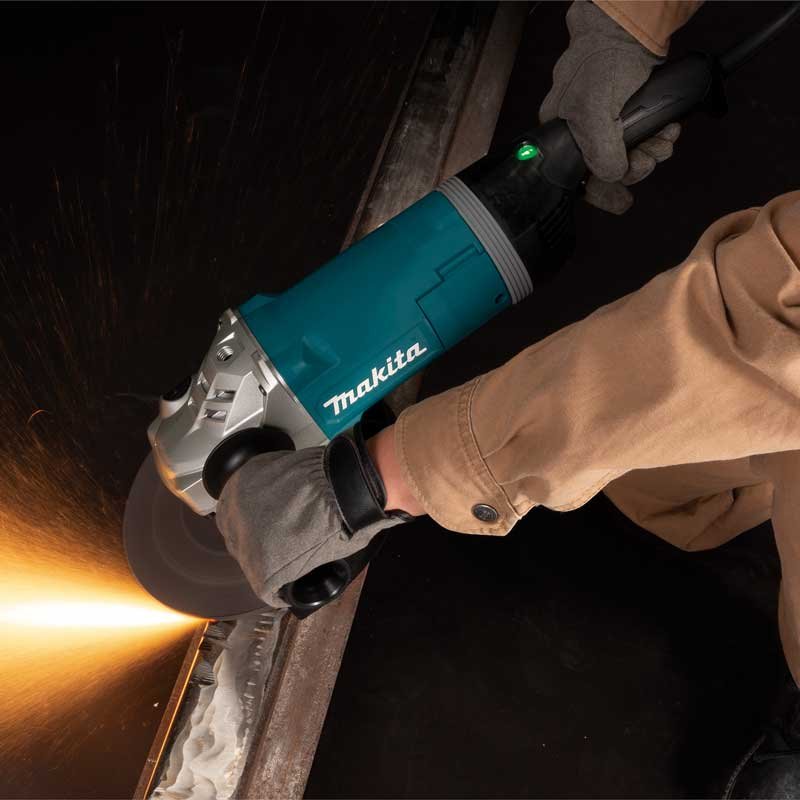 230 mm (9″) 2,700 W Angle Grinder, Anti-Restart Function, Soft Start, Large Trigger Switch - Image 2